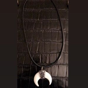 Jeweled crescent necklace Boho Chic 🌙